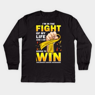 I'm In The Fight Of My Life - Childhood Cancer Awareness Kids Long Sleeve T-Shirt